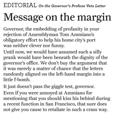SF Chronicle editorial